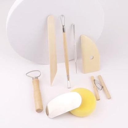 Clay Carving, Clay Sculpture Set, 8-Piece Set of Clay Tools