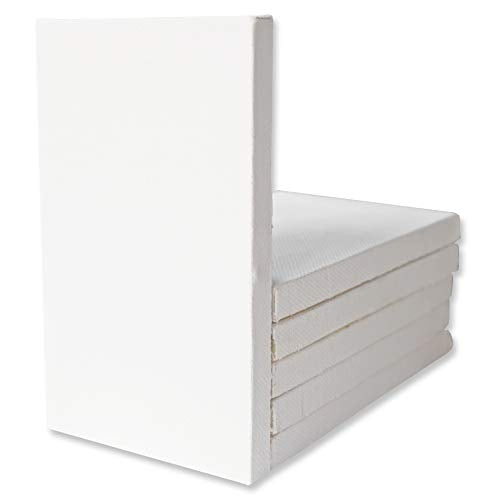LWR CRAFTS Mini Stretched Canvas 3" X 5" Pack of 6 - size: 3"x5"x6