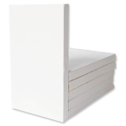 LWR CRAFTS Mini Stretched Canvas 3" X 5" Pack of 6 - size: 3"x5"x6