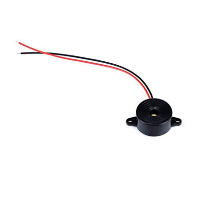 DC 3-24V Active Piezo Buzzer 85 db with Industrial Audio Inside 2-Wire Leads Electric Alarmer 10PCS - size: 22mm x 10mm