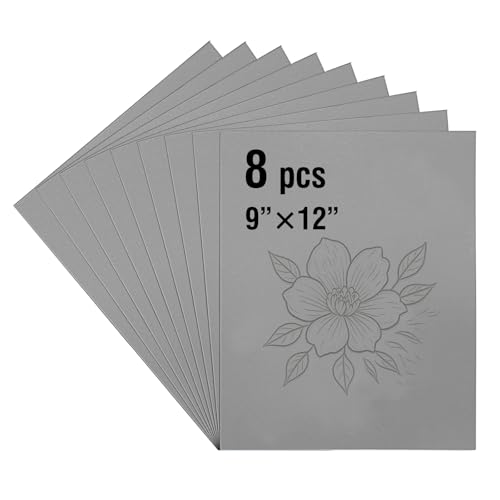 8 Pcs 9x12 Soft Linoleum Carving Block, Linocut Block for Printmaking, Gray - color: Gray, size: 9'' x 12'' 8 Pack