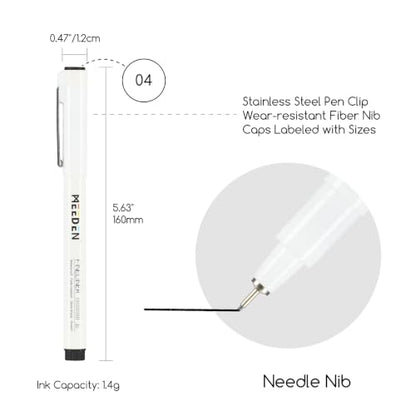 MEEDEN Micro Fineliner Drawing Pens: 0.4mm Needle Nib, 6 Pack, Black Ink - style: 0.4mm Needle Nib