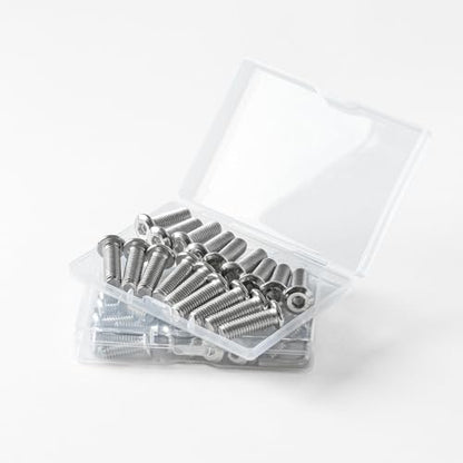 M5 x 6mm (25 Pack) Metric Flat Head Hex Socket Cap Screws Bolts, 304 Stainless Steel 18-8, Hex Drive, Bright Finish, Fully Machine Thread - size: M5 x 6