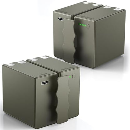 2-Pack 6500mAh Rechargeable Lithium Battery Pack - size: Pack of 2