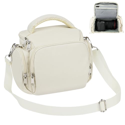 Ainiv DSLR Camera Bag, Large Waterproof Anti-Shock SLR Camera Case, Beige - color: Beige