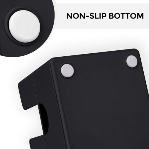 SKYDUE Small Desk Organizer with Sticky Notes Holder,Pen Holder for Desk - color: Black