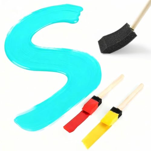 12 Pcs Foam Paint Brushes Set, 1" & 1.5", for Painting, Staining, Varnish - size: 12PCS 1"&1.5"