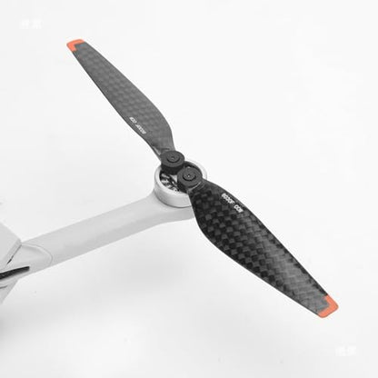 Carbon Fiber Propellers - Low Noise Paddle Wings for DJI Mini 3 Pro & Mini 4 Pro Drones, 8Pcs/Set with Screws & Tool