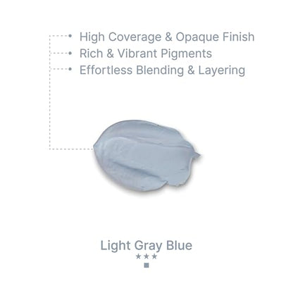 Gouache Light Gray Blue Refills (50ml/1.7oz)|Intense Pigments, Easy Color Refill (2 pcs.)