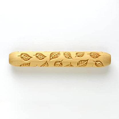 MKM Pottery Tools Wood Hand Rollers for Clay (HR-50 Falling Leaves) - size: HR-50 Falling Leaves