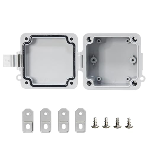 Outdoor Electrical Junction Box ABS Waterproof Junction Box IP66, Weatherproof Enclosure with Terminal Block for Solar/CCTV/Garden UseGray Cover 5.3"x3.4"x2.7" - color: Grey Cover, size: 3.5"x3.4"x2.3"