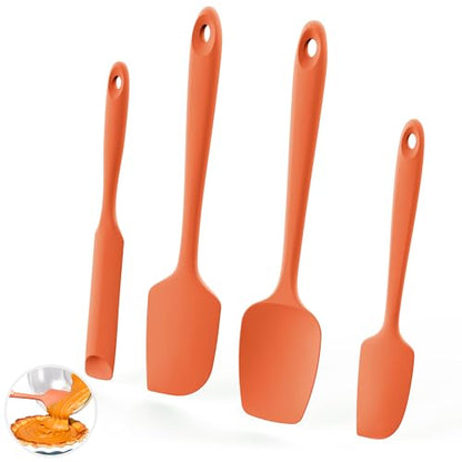 U-Taste 600ºF Heat Resistant Silicone Spatulas for Cooking, 4Pcs/Orange - color: Orange