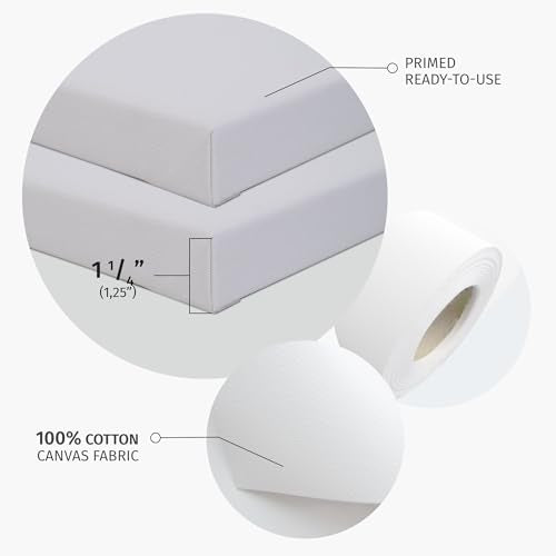 PIXY CANVAS Value Pack of 1 Stretched Canvas 10x30 inch, 1-1/4 (1.25) inch deep for Your Paintings/Artwork/Wall Art/Wall Decor (Pack of 1 Canvas, 10 x 30 inch, Portrait) - size: 10 x 30 inch, style: Pack of 1