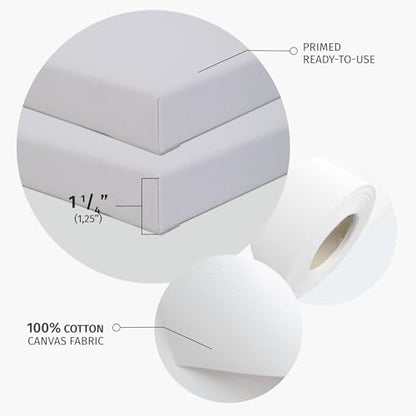 PIXY CANVAS Value Pack of 1 Stretched Canvas 10x30 inch, 1-1/4 (1.25) inch deep for Your Paintings/Artwork/Wall Art/Wall Decor (Pack of 1 Canvas, 10 x 30 inch, Portrait) - size: 10 x 30 inch, style: Pack of 1