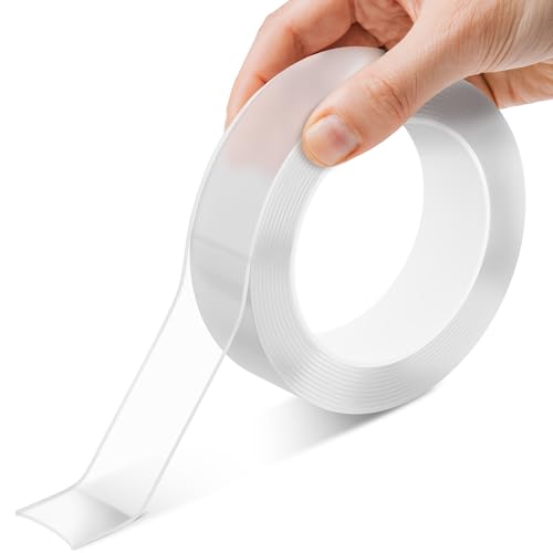 HYQO Clear Double Sided Tape Heavy Duty, 9.84 Ft x 1.2 in, Removable - size: 1.2" х 118" (0.08" Thick)