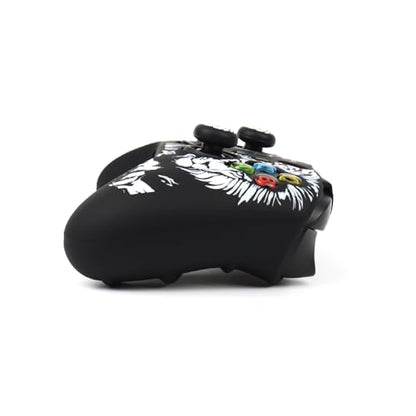 Lion Skin Compatible with Xbox Series X Wireless Controller, RALAN Protector Case， Customised Thumb Grips Cap - color: Lion Black White