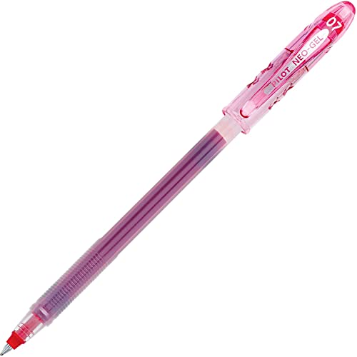 PILOT Neo-Gel Roller Ball Stick Pens, Red Ink, Fine Point, 12-Pack - color: Red, size: 12 Count (Pack of 1)