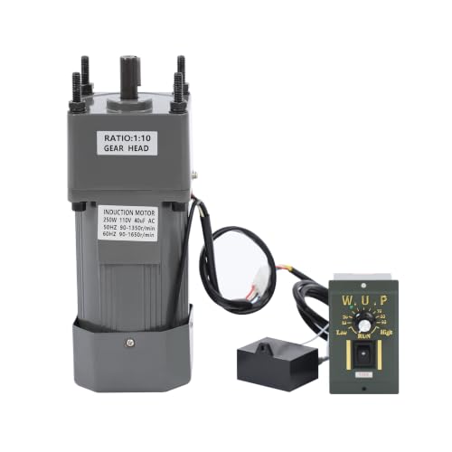 0-135RPM 250W 10K AC Variable Speed Gear Reduction Motor with Controller - color: 250W 10K