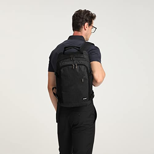 Kono Travel Backpack Airline Approved Under Seat Personal Item Bag - color: Black, size: Small