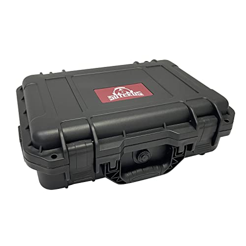 Sutekus Hard Pistol Case Handgun Case Waterproof Pistol Carrying Cases With Foam Gun Accessories - color: Medium