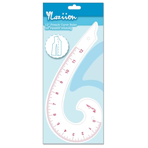 YLaziion 12-Inch 3mm Acrylic French Curve Ruler for Sewing & Pattern Making - style: 12" Comma Shape Ruler