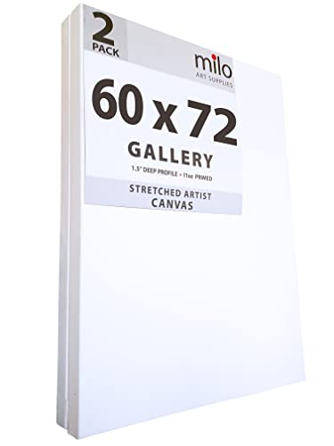 milo Stretched Artist Canvas, 60x72 inch, 2 Pack, 1.5” inch Profile - size: 60" x 72" Pack of 2