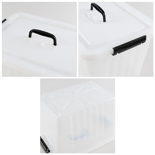 Asking 18 L Clear Plastic Storage Box with Handle, 4-Pack - size: 18 L
