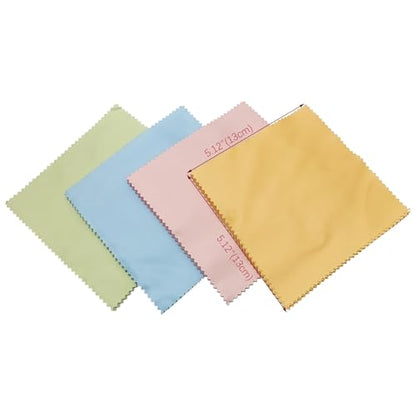 100 Pack Microfiber Cleaning Cloths for Glasses Camera Lenses Mobile Screen Spectacles (5" x 5")