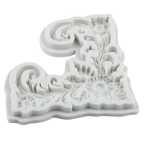 Baroque Relief Flower Polymer Clay Mold Baroque Silicone Molds - color: Style L