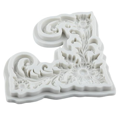 Baroque Relief Flower Polymer Clay Mold Baroque Silicone Molds - color: Style L
