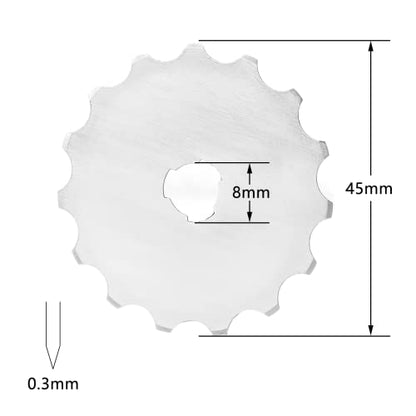 Watris Veiyi 45mm Rotary Cutter Blades for Crochet Edge Projects, Fleece