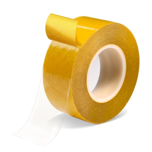 YINTTIAN Ultra-Thin PET Double Sided Tape for Crafts, 1 Inch x 49.2 Feet