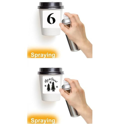 6 Inch Letter and Number Stencils, 40Pcs Plastic Templates for Painting - size: 6 Inch Letter and Number Stencils