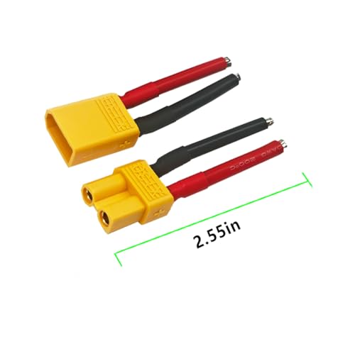 3 Pairs XT30 Pigtail,XT30 Wire XT30 Plug Male and Female Connector - size: 14AWG XT30