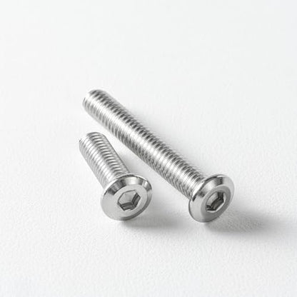 M3 x 8mm (50 Pack) Metric Flat Head Hex Socket Cap Screws Bolts, 304 Stainless Steel 18-8, Hex Drive, Bright Finish, Fully Machine Thread - size: M3 x 8