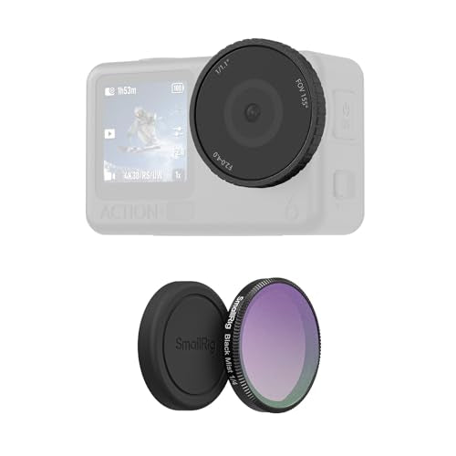 SmallRig 1/4 Black Mist Filter for DJI Osmo Action 6, Snap On Black Diffusion 1/4 Filter with Silicone Cover & Cleaning Cloth, HD Optical Glass, Multi-Coated - 6086 - style: 1/4 Black Mist+Lens Cover