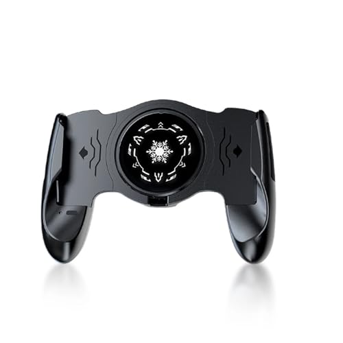ciciglow Phone Game Grip, Semiconductor, Adjustable Mobile Controller Handle Holder with Colorful Light Effect, Fan Cooling, for, iOS