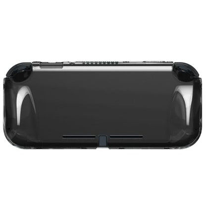 PlayVital Clear Series Protective Case for Nintendo Switch Lite, Glossy Ergonomic Hard Grip Cover - Shock-absorbent Anti-Scratch Shell Case with Screen Protector & Thumb Grips & Button Caps - color: Clear