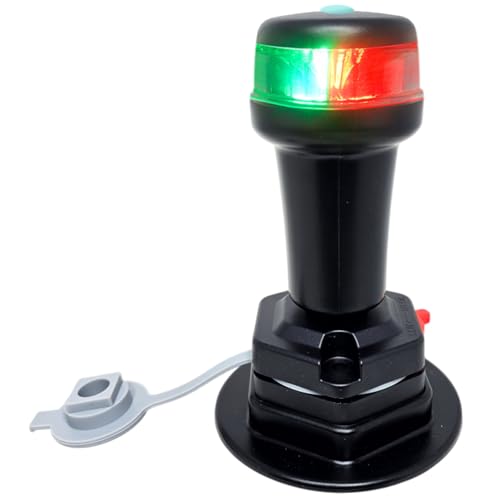 Pactrade Marine Navigation Lights for Boats LED - Red/Green Battery Powered Nav Lights for Boats - Surface Mounts (Flat), Fixed Base, 3-Mode Operation - 1NM Waterproof - style: Surface Mounts (Flat), Fixed Base