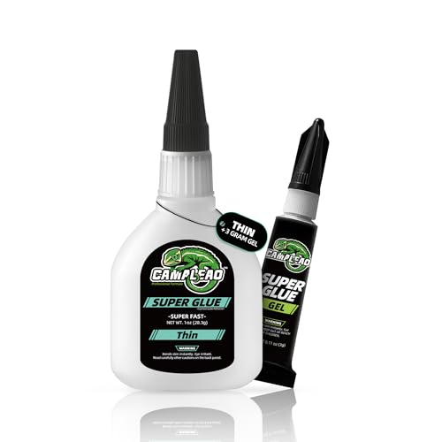 Thin Super Glue Liquid 28.3 Gram with 3 Gram Superglue Gel, All Purpose Clear Glue for Plastic Ceramic Metal Wood Glass Shoe Leather Rubber, Instant Cyanoacrylate Adhesive for Home Repair Hobby Model - size: 1 oz., style: THIN VISCOSITY