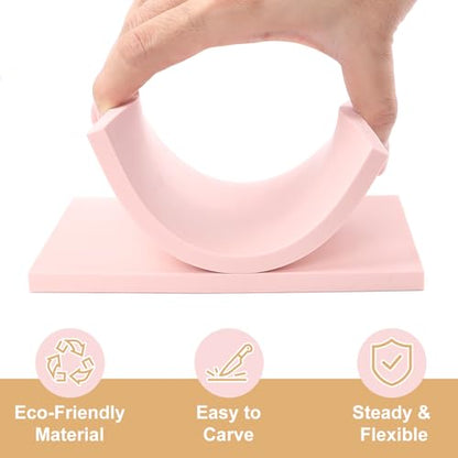 SGHUO 8pcs 4"x6" Pink Rubber Carving Blocks, 8mm Thick - color: Pink