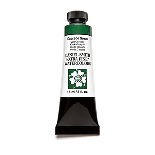 DANIEL SMITH 284600142 Extra Fine Watercolor 15ml Paint Tube, Cascade Green, 0.5 Fl Oz (Pack of 1) - color: Cascade Green