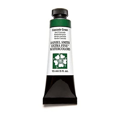 DANIEL SMITH 284600142 Extra Fine Watercolor 15ml Paint Tube, Cascade Green, 0.5 Fl Oz (Pack of 1) - color: Cascade Green