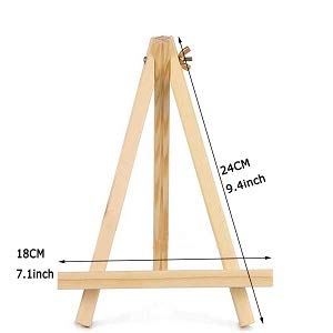 ANDES 9in Wood Tabletop Painting Easels 6 Pack, Arts & Crafts Display Stand - style: 6pack