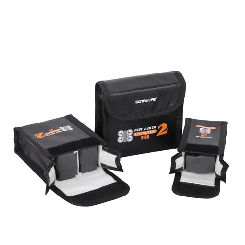 Lipo Battery Bag for DJI Avata 2 Battery (For 2pcs Batteries) - size: For 2pcs Batteries