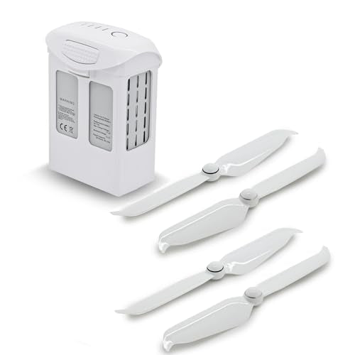 2 Pairs ExpertPower 9455S propellers Plus 1 Pack High Capacity (15.2V 5870mAh) Intelligent Flight Replacement Battery Combo for DJI Phantom 4 Series Drones - size: 2 Propellers + 1 battery