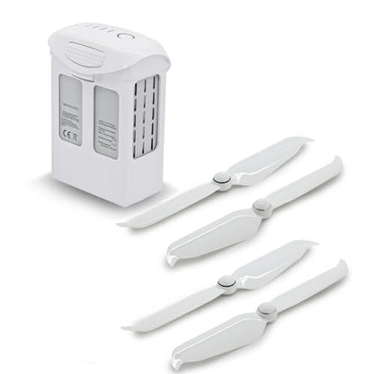 2 Pairs ExpertPower 9455S propellers Plus 1 Pack High Capacity (15.2V 5870mAh) Intelligent Flight Replacement Battery Combo for DJI Phantom 4 Series Drones - size: 2 Propellers + 1 battery