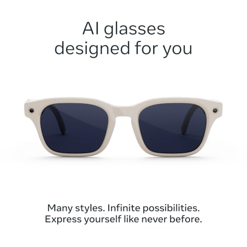 Meta Glasses, Adventurer AI Glasses - color: Linen/Transitions Sapphire Lenses, size: Standard