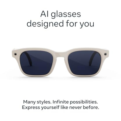 Meta Glasses, Adventurer AI Glasses - color: Linen/Transitions Sapphire Lenses, size: Standard