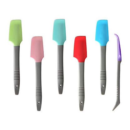 Silicone Mini Small Spatula, Curved Kitchen Can Jar Spatula